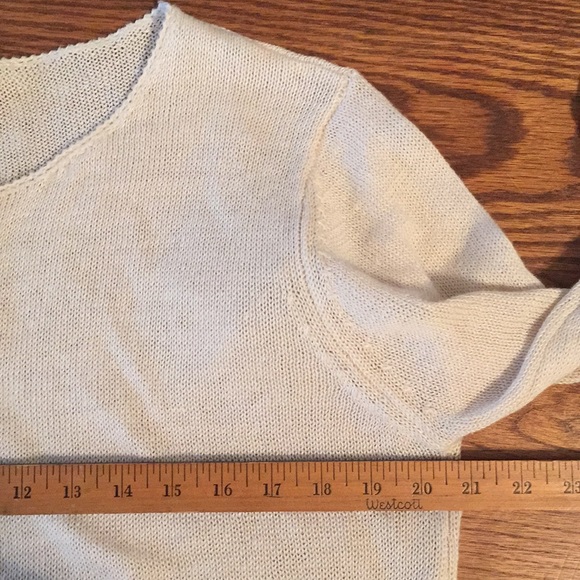 NWOT Monoreno Ivory Lace Trim Long Sweater - Picture 10 of 13